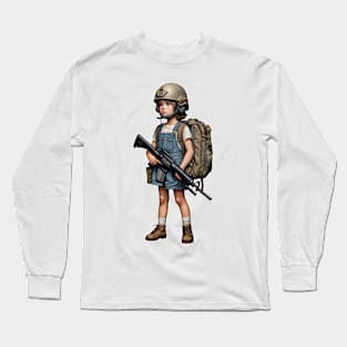 The Little Girl and a Gun Long Sleeve T-Shirt